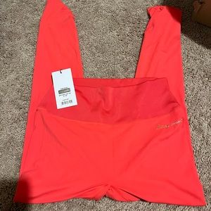 NWT Gymshark x Whitney Simmons v2 ribbed leggings - cyber red